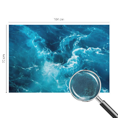 Self-adhesive photo wallpaper with a sea eddies design