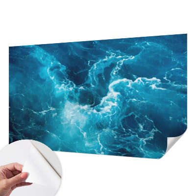 Self-adhesive photo wallpaper with a sea eddies design