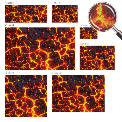 Stick-on wall mural with a strong magma design