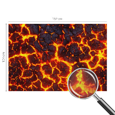 Stick-on wall mural with a strong magma design