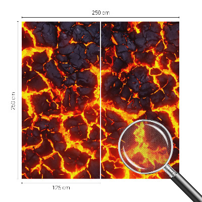 Stick-on wall mural with a strong magma design
