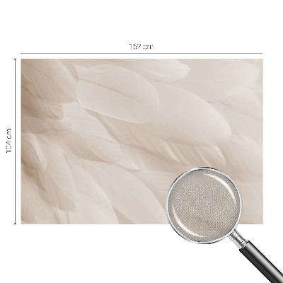 Removable wall mural wallpaper with an ethereal feather pattern