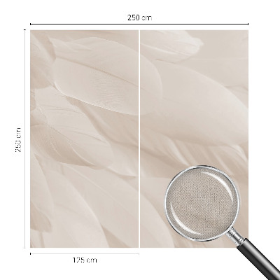 Removable wall mural wallpaper with an ethereal feather pattern
