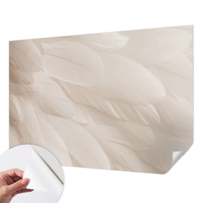 Removable wall mural wallpaper Ethereal feathers