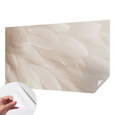 Removable wall mural wallpaper Ethereal feathers