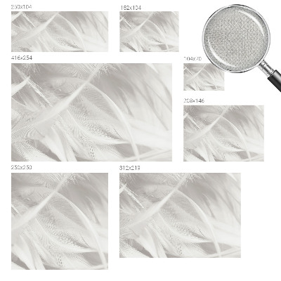 Peel and stick wall mural for living room with a subtle feather pattern