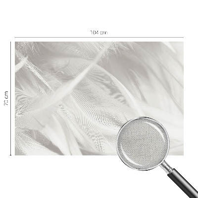 Peel and stick wall mural for living room with a subtle feather pattern