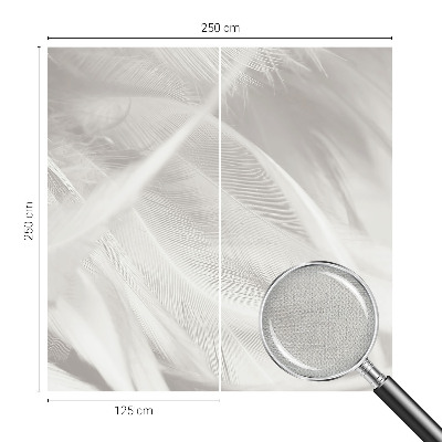 Peel and stick wall mural for living room with a subtle feather pattern