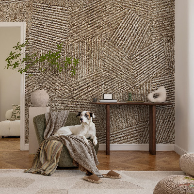 Peel and stick wall mural for kids' room with a structural lines design