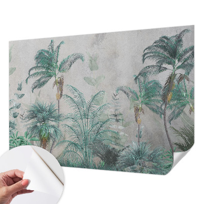 Peel and stick wall mural for bedroom Exotic oasis