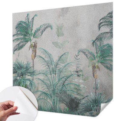 Peel and stick wall mural for bedroom Exotic oasis