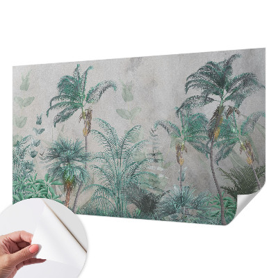 Peel and stick wall mural for bedroom Exotic oasis