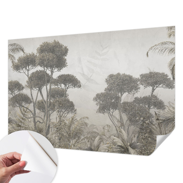 3D photo wallpaper mural with a tropical jungle design