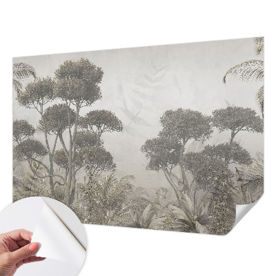 3D photo wallpaper mural with a tropical jungle design