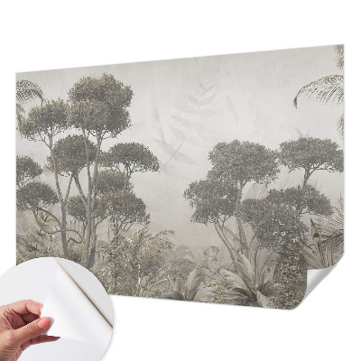 3D photo wallpaper mural with a tropical jungle design