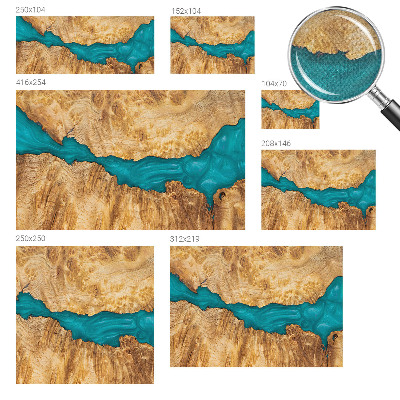 3D wall mural with a wood and resin design