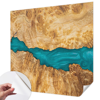 3D wall mural Wood and resin