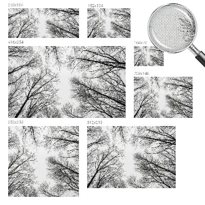 Children's wall mural with a bare branches design