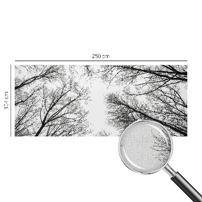 Children's wall mural with a bare branches design