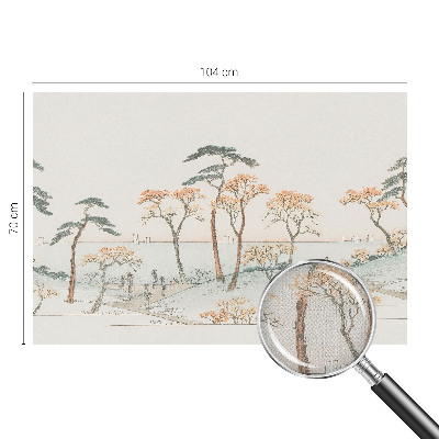 3D wall mural featuring a peaceful landscape