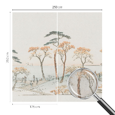 3D wall mural featuring a peaceful landscape