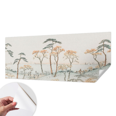3D wall mural featuring a peaceful landscape
