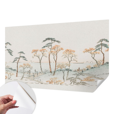 3D wall mural featuring a peaceful landscape