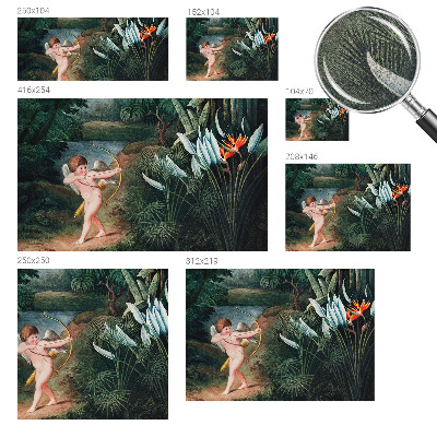 Peel and stick wallpaper mural Adorable Cupid