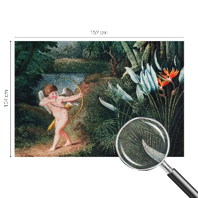 Peel and stick wallpaper mural featuring an adorable cupid motif