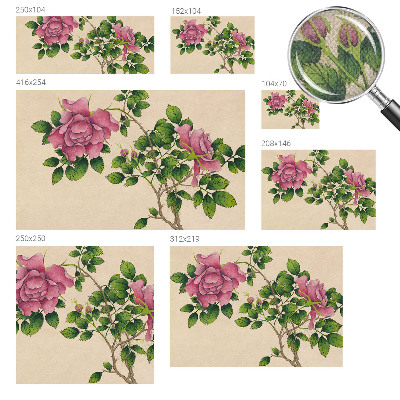 Self-adhesive photo wallpaper with a romantic roses motif