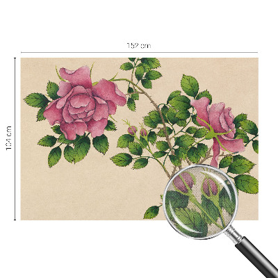 Self-adhesive photo wallpaper with a romantic roses motif