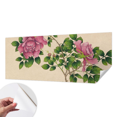 Self-adhesive photo wallpaper with a romantic roses motif