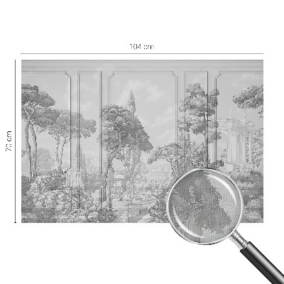 Removable wall mural wallpaper with an atmospheric nature scene