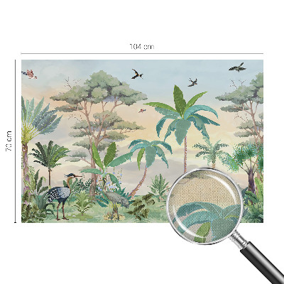 Peel and stick wall mural for bedroom Exotic flora
