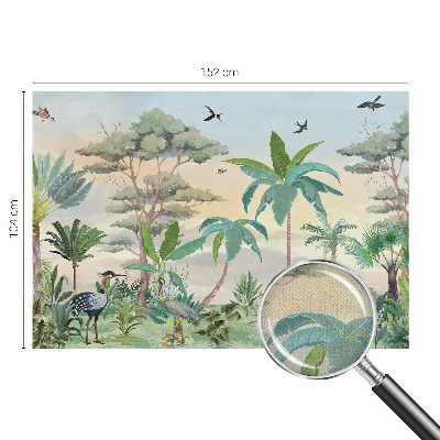 Peel and stick wall mural for bedroom Exotic flora