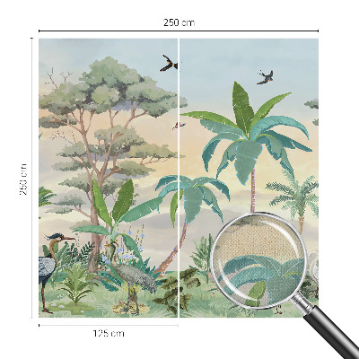 Peel and stick wall mural for bedroom Exotic flora