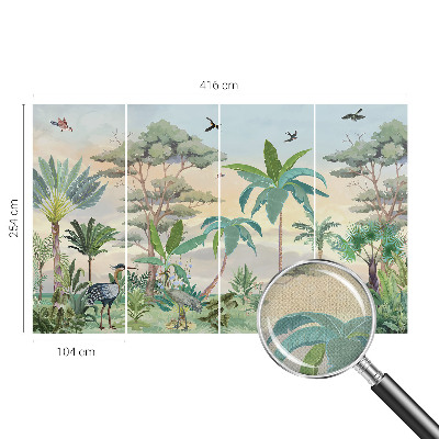Peel and stick wall mural for bedroom Exotic flora