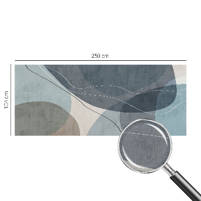 Peel and stick wall mural for kids' room with a modern abstract design