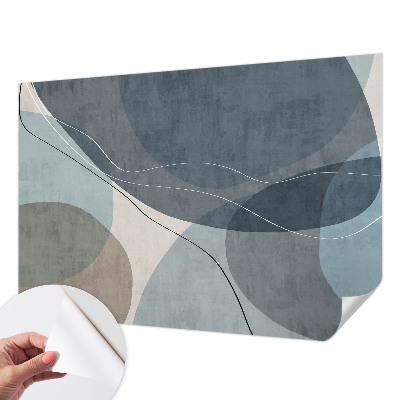 Peel and stick wall mural for kids' room with a modern abstract design