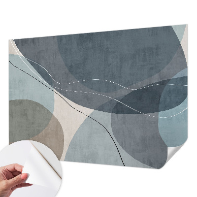Peel and stick wall mural for kids' room with a modern abstract design