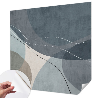 Peel and stick wall mural for kids' room with a modern abstract design