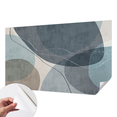 Peel and stick wall mural for kids' room with a modern abstract design