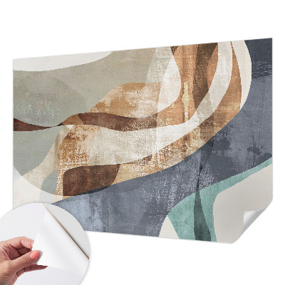 3D photo wallpaper mural with an abstract composition