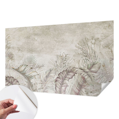 Baby room wall mural Decorative leaves