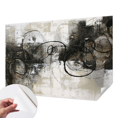 Children's wall mural with an abstract vortex design