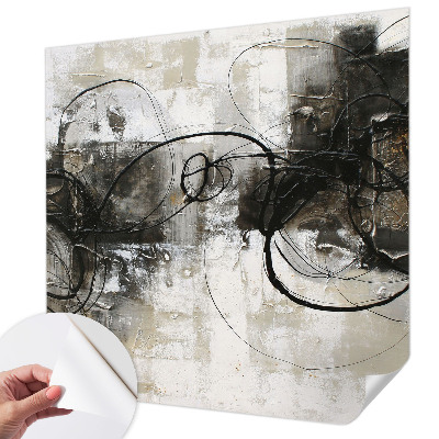 Children's wall mural with an abstract vortex design