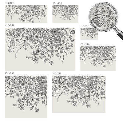 Peel and stick wall mural Floral pattern
