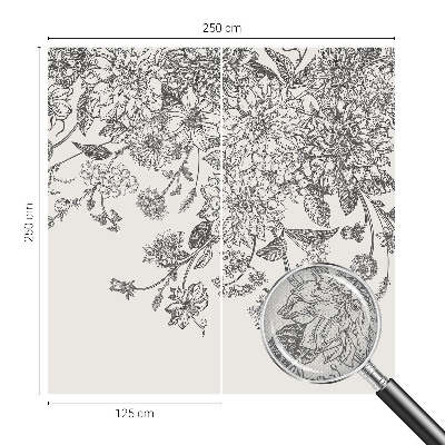 Peel and stick wall mural Floral pattern
