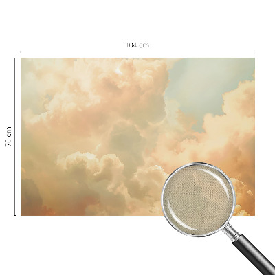 Self-adhesive photo wallpaper with an ethereal cloud motif