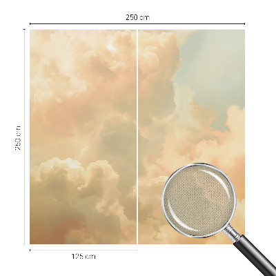 Self-adhesive photo wallpaper with an ethereal cloud motif